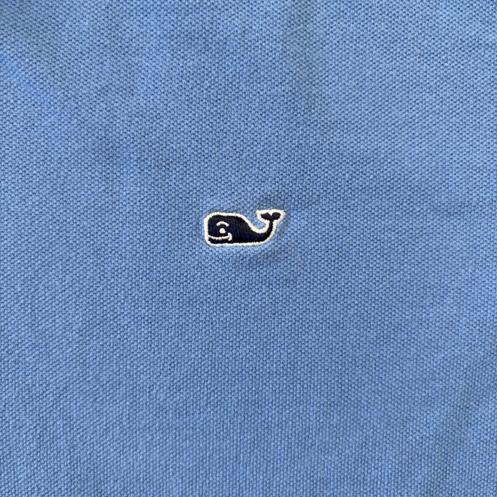 Vineyard Vine Mens XXL Classic Fit Short Sleeve Pique Polo Shirt Blue Whale Logo - Picture 3 of 8